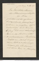 Nachlass Franz Steindachner, Brief von Johannes Schleevogt an das k.k. naturhistorische Hofmuseum (04.05.1907), Inv.Nr. 454.01, Seite 1